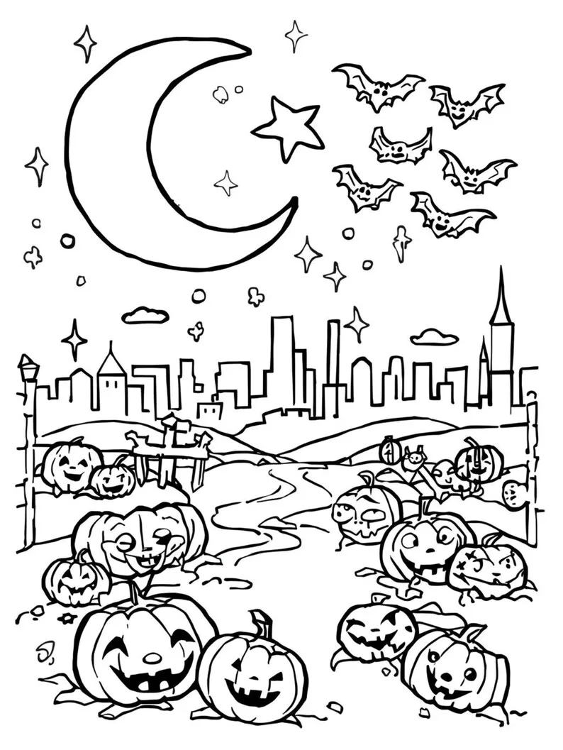 Libro da colorare di Halloween – Immagine 3 di 6