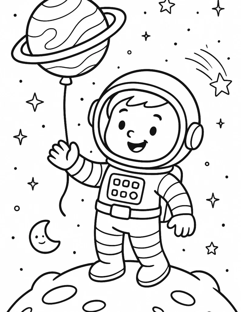 Space Coloring Book – Image 4 of 6