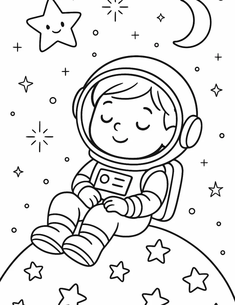 Space Coloring Book – Image 6 of 6