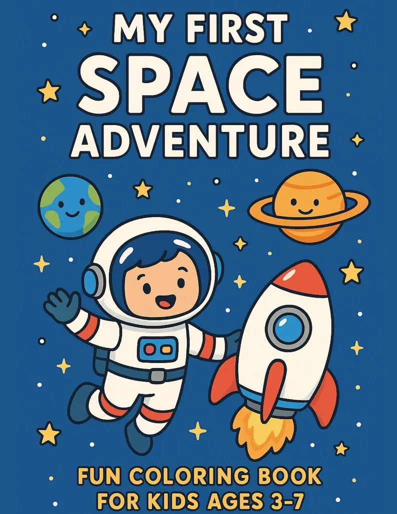 Libro da colorare dello spazio