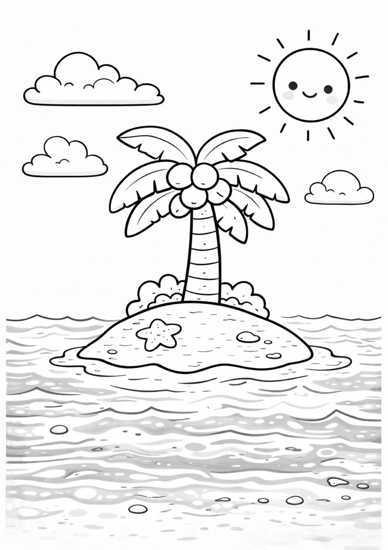 Kawaii Pirate Coloring Book – Image 5 of 6
