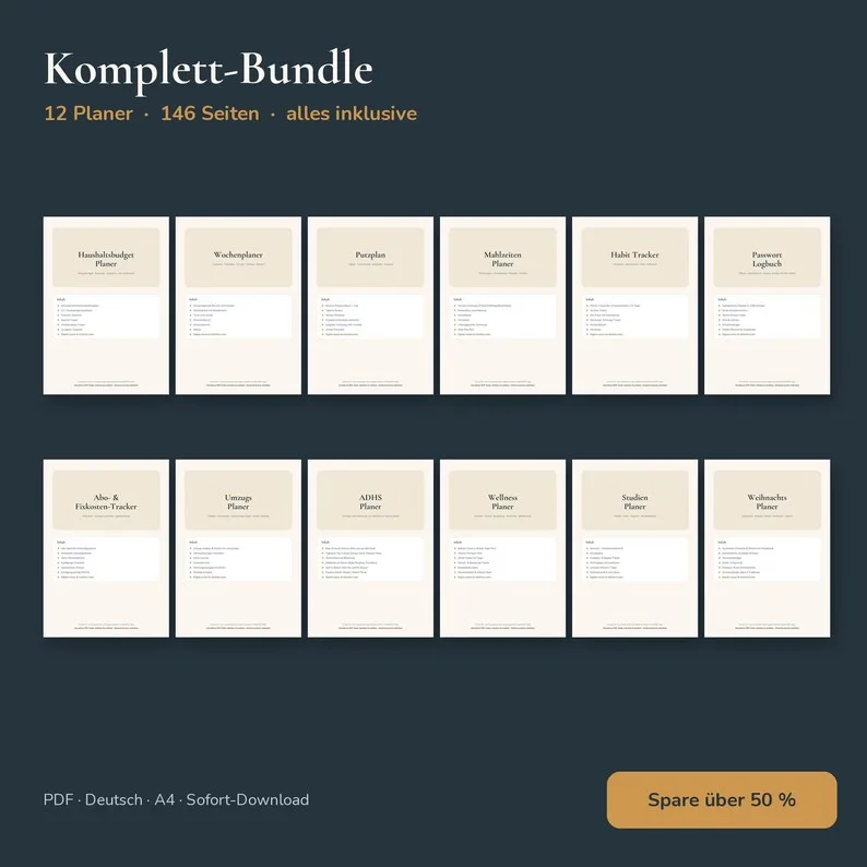 Bundle di 12 planner